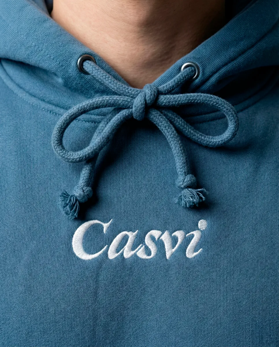 Detalle de bordado personalizado para colegio Casvi
